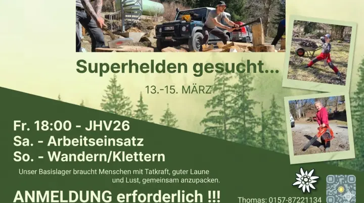 Arbeitseinsatz Frühjahr 2026 | © DAV-WR