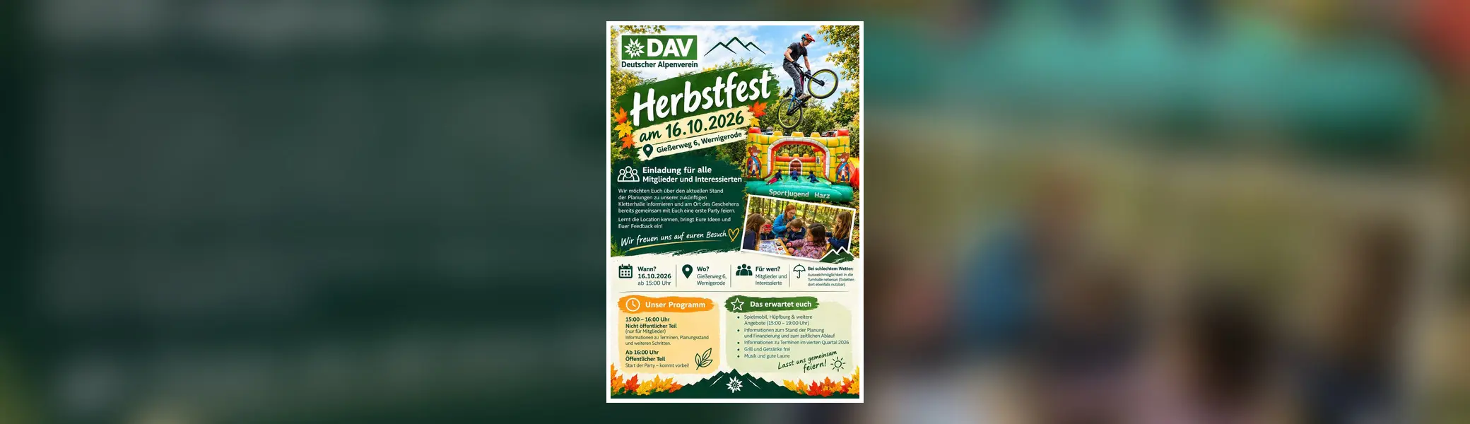 DAV Herbstfest im Oktober 2026 | © DAV Herbstfest im Oktober 2026