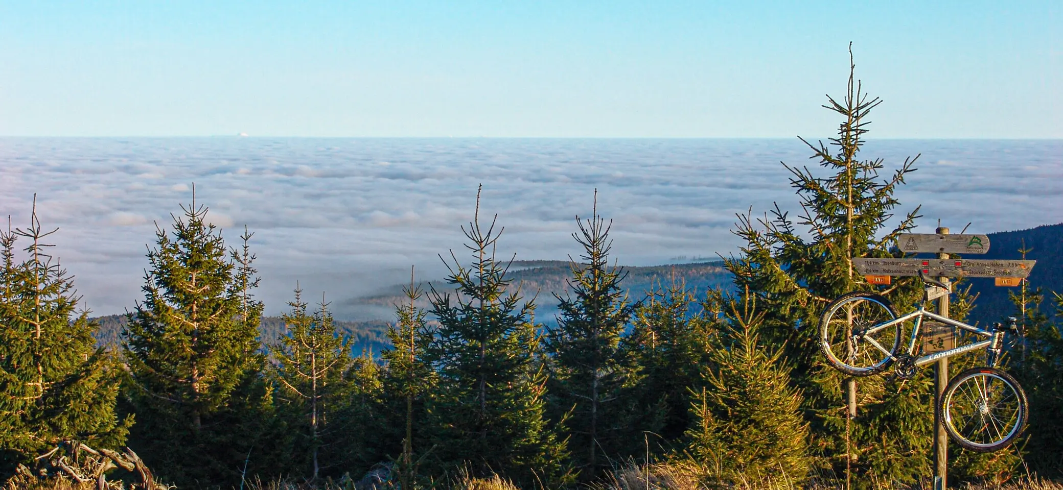 Fahrrad am Wegweiser | © DAV-WR